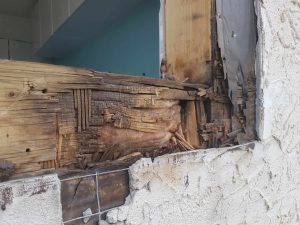 Window area rotten from a leak